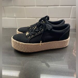 Michael Kors Black Platform Espadrille Sneakers